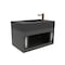 Castello Usa Amazon 24-inch Black Vanity Set with BlackTop and Gold Handles CB-MC-24BLK-GLD-2056-BL - alternate 7